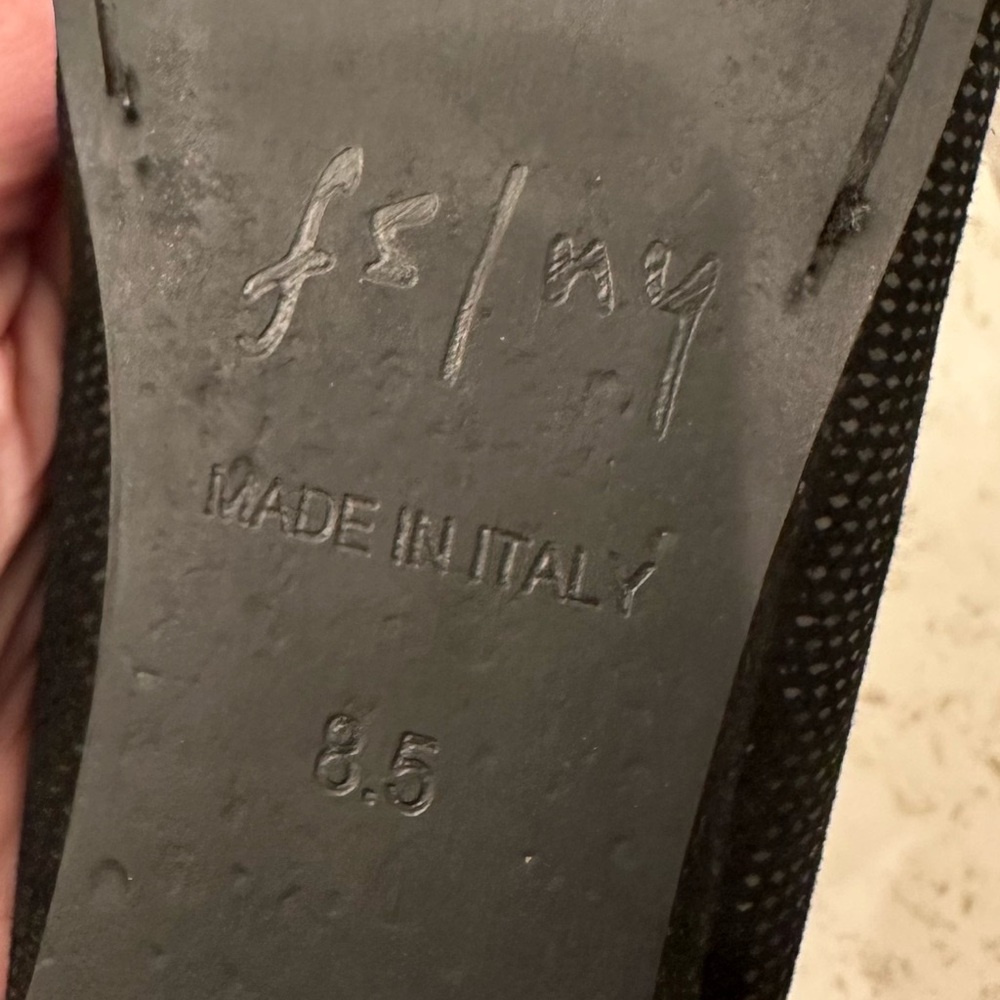 French Sole fs/ny Handmade in Italy Zeppa Black Wave 8.5 - Picture 9 of 11